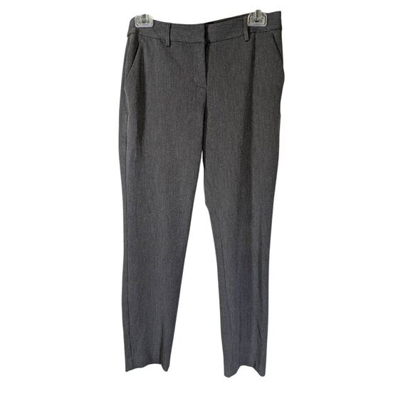 Express Columnist Ankle Mid Rise Pants Size Gray Flat Front Pockets Womens Size - Picture 1 of 6